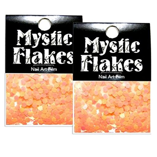 ミスティックフレースネイル用ストーンルミネオレンジヘキサゴン2.5mm0.5g2個セット