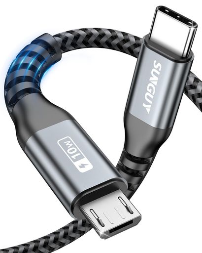 SUNGUY Type C Micro USB ケーブル ( USB C to micro ) OTGケーブル 0.5M 短い タイプC マイクロ タイプB 充電ケーブル USB2.0 データ転送 Androidスマホ などに対応 50cm