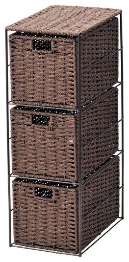 ちどり産業(Tidorisangyou)CD・DVDラックブラウン16.5X24.5XH48cmペーパー収納ケースCH-525DBR