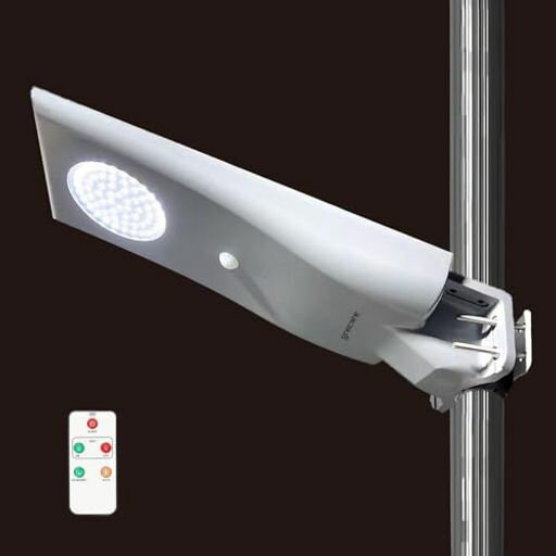 grecare街灯ソーラー屋外街路灯外灯LEDソーラーライト人感センサー約2000lm100W水銀灯相5700K(昼光色)大容量LiFePo4電池64Wh(20000mAh)約6日の不日照日数IP65防水重耐塩形耐風速