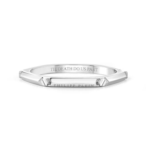 楽天Happy night Rainbow[フィリッププレインジュエリー]メンズアクセサリーブレスレットPLEINCUFFプレインカフPJ1EA01BLPLEINCUFFgentstainlesssteelbanglebraceletLシルバーステンレススチール