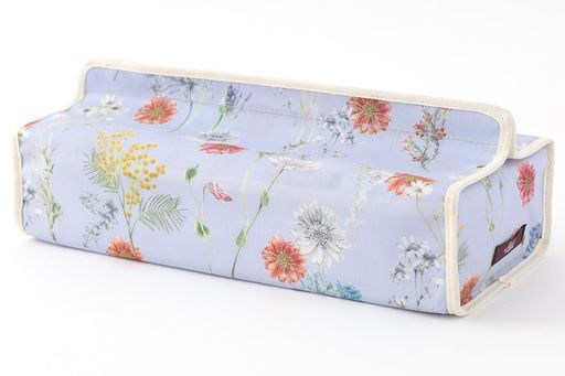 面紙盒 - DDintex ディーディーインテックス FLORET LONDON ティッシュカバー ポルカ・フローラル ブルー [リバティプリント使用]