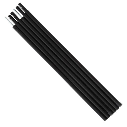 サイズ:(約)直径1.5x長さ170cm(先端直径:5mm) 収納サイズ:(約)W60xD12xH2cm 材質:スチール 重量:(約)1.0kg 付属品:ペグx2本、ロープx2本、キャリーバッグ ストッパー式、組立簡単 差し込むだけでしっかり固定ができるストッパー(スプリング)式のジョイント構造。工具不要で簡単に組立・撤収ができます。さらに分割式ポールなので、連結本数を変えるだけで自由に長さを調整することができます。