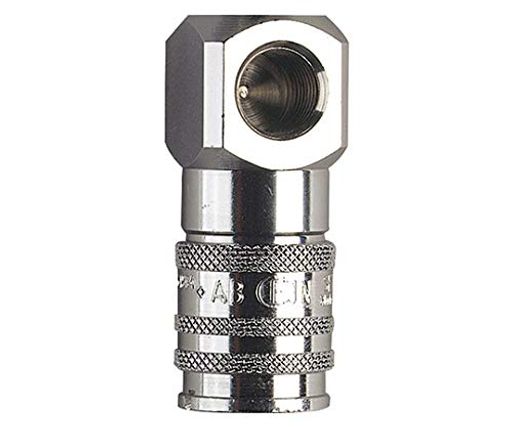 セインジャパン(CEJN JAPAN) スナップ・チェック/358 ワンタッチ検圧カップリング バルブ無し G1/4 メネジ 90°アングル 10-358-0232