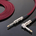 BESTU ギター シールド ギターケーブル 3M ギター/ベース/電子ドラム/ドラム 楽器用ケーブル 6.35MM ノイズ除去 シールドケーブル プロフェッショナルケーブル 生地編み ストレート-L型 長さ3M(2)