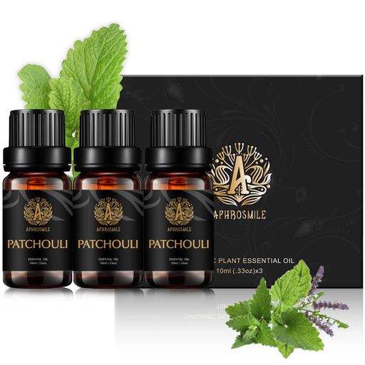 パチョリエッセンシャルオイルセット、100%ピュアパチョリエッセンシャルオイルセットディフューザー用、3x10mlパチョリフレグランスエッセンシャルオイルキット...
