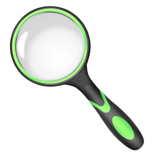 MINBOOT手持ちルーペ拡大鏡虫眼鏡10倍拡大直径65mmメガネルーペ携帯用読書子供観察者地図雑誌新聞鑑定用高齢者及び専門家使用可能