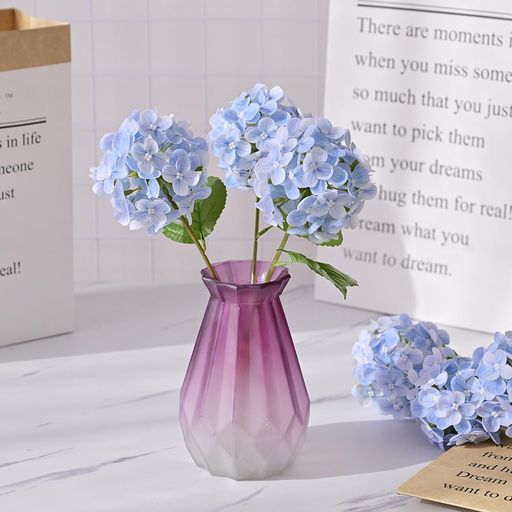 Lakymisyアジサイ造花3本セットシルクフラワー初夏ハイドレンジアフェイクブーケ結婚式花束ウェディング母の日ギフトアートフラワーインテリア写真小物部屋飾り