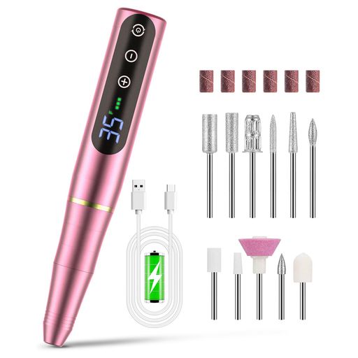 NAILGIRLS電動ネイルマシン11個のビットネイルマシン電動ネイルケアキットネイルケアジェルネイルケアオフネイルドリルマシン研磨爪磨き甘皮処理角質除去正逆回転低振動マニキュア対応…