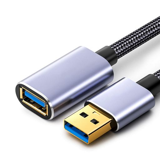 USB延長線USB3.0延長線5Gbps高速データ転送(USBタイプAオス-タイプAメス)延長線ナイロン編み金メッキコネクタ、延長線コネクタPC、ノートパソコン、プリンタ、ドライバ、マウス、キーボード…