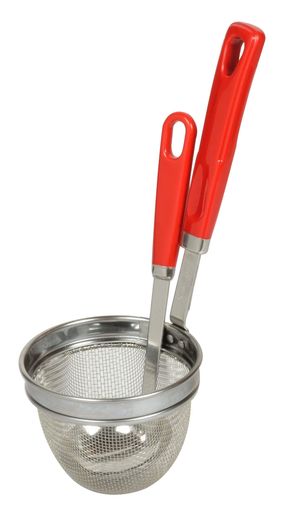 メーカー型番: C-3741 サイズ: みそこし(約)/幅90x全長250mm、お玉(約)/幅60x全長190mm 重量: みそこし(約)/70g、お玉(約)/30g 材質: アミ/18-8ステンレス鋼、ハンドル/ポリプロピレン(耐熱温度110度)、金属部/ステンレス鋼