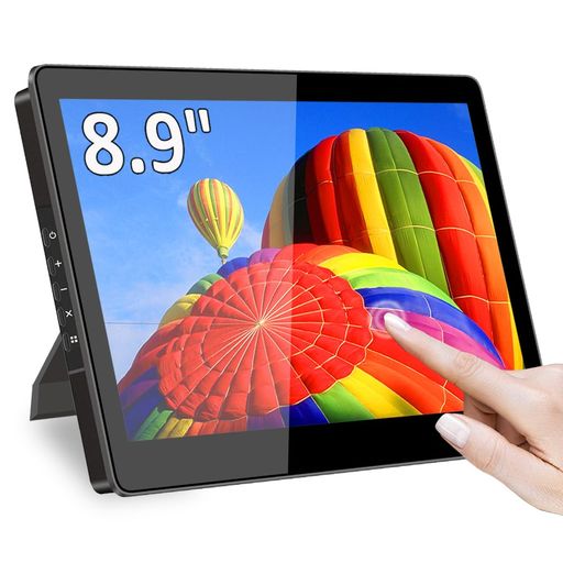 Cuview ミニ モニター 8 インチ タッチパネル FHD 1920x1200 小型モニター USB Type C/HDMI ミニ ディスプレ IPS 画面 450Nits辉度 VESA対応 スピーカー内蔵 自立型 raspberry pi