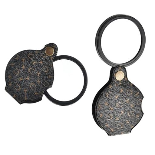 Coolloodaポケットルーペ拡大鏡虫眼鏡手持ちルーペ5倍折り畳み式回転収納見やすい小型高倍率タイプ携帯便利小型新聞雑誌地図読書用ジュエリールーペ高齢者新聞子供の自然観察鑑定用1個…