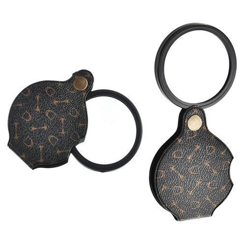 Coolloodaポケットルーペ拡大鏡虫眼鏡手持ちルーペ5倍折り畳み式回転収納見やすい小型高倍率タイプ携帯便利小型新聞雑誌地図読書用ジュエリールーペ高齢者新聞子供の自然観察鑑定用1個…