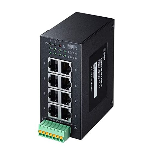 乐天商城 - サンワサプライ 産業用ギガスイッチングハブ(高耐久/8ポート) LAN-GIGAFA804