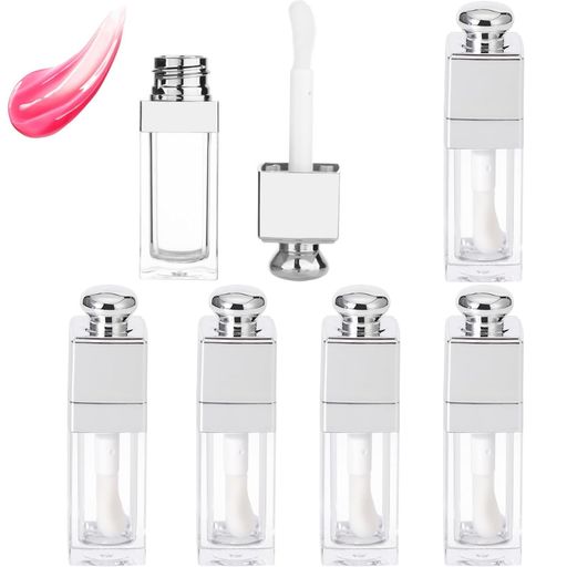 リップクリームチューブリップ容器5ml6個入り回転式透明口紅チューブリップグロスチューブ詰め替え容器..