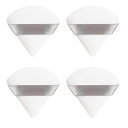 DFsuccesパウダーパフスポンジパフメイク用パフ柔らかい吸収力乾湿両用扇形メイクツール4個セット(ホワイト)