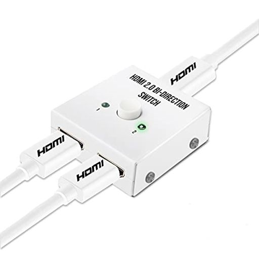 👍【インストール簡単】:電源不要。便利で清潔で、プラグ&amp;プレイ。遅延のない高速伝送。切替器には切替スイッチが付属しています、ワンタッチ切り替え、非常に便利です。 👍【アップグレード Ver2.0 HDMI切替器】:HDMI Ver2.0高速ビデオポート。金属製外殻は、より強い干渉防止能力と信号安定性を備えています。2つのHDMI出力端子が接続されている場合、同時に出力するできず、どちらか一方が表示されます。その際、スイッチ1つで切り替えが可能です。 👍【18Gbps・高速・安定な伝送】:HDMI切替器は、18Gbpsのビデオ帯域幅に対応しています、入力および出力AWG26 HDMI標準ケーブル長は最大5mに達することができます。遅れでない画像や音質の損失なし。 👍【4Kx2K@60Hz 高解像度】:3D、1080P、4K x 2Kの解像度とHDオーディオを対応し、このHDMIスイッチで最も豪華な映像と音声を楽しむことができる。(Xbox one、PS4 proに接続ときには、標準のHDMI 2.0ケーブルを使用してください)。