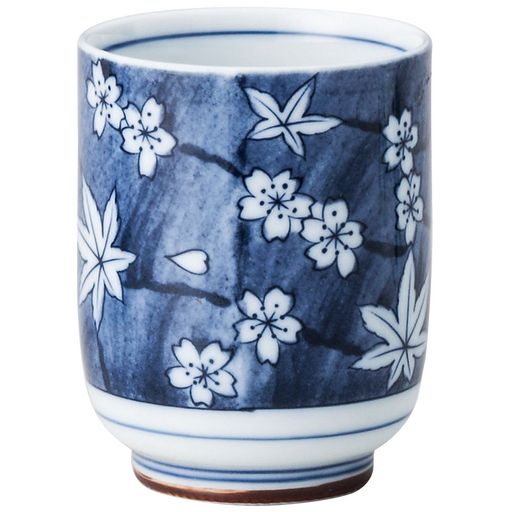 山下工芸湯呑み磁器6.4x8.2cm(175cc)もみじ桜京丸湯呑小15024190