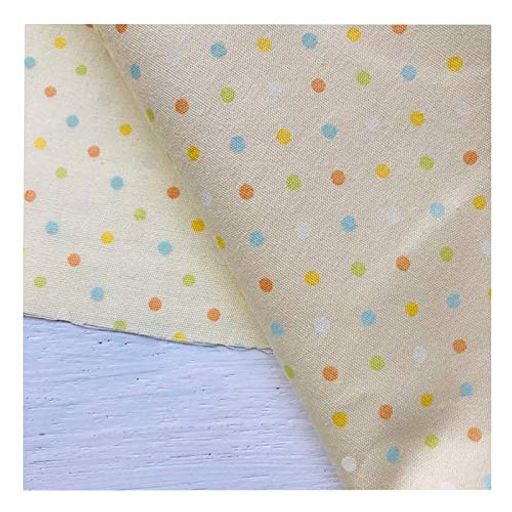 アレルキャッチャー生地使用初級モダール50マスクキット2枚(カット済)イエロー水玉