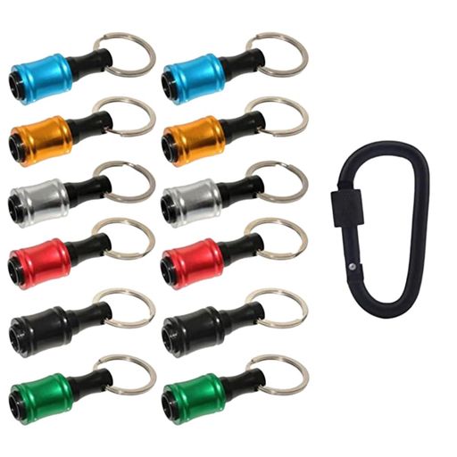 ビットホルダー 延長ビット ポータブルビットホルダー キーチェーン 1/4インチ 六...