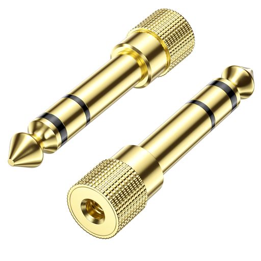 Cable Matters 2個セット 3.5mm 6.35mm変換アダプター 金メッキ