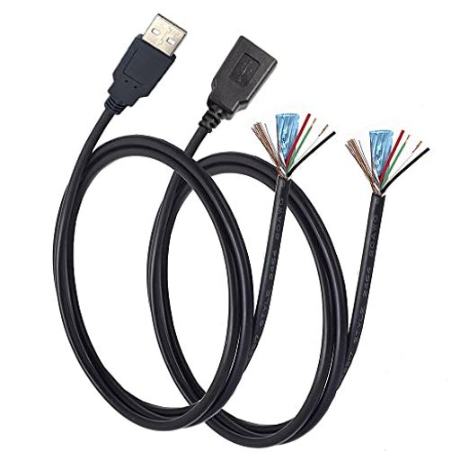 KSOPUERTUSBAオス&メスプラグアルミホイルシールドツイストペアベアワイヤーオープンエンドケーブル100..