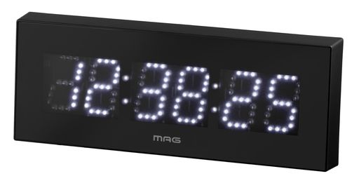 MAG(マグ)置き時計デジタルLED時計デジブラン置き掛け兼用黒W-790BK