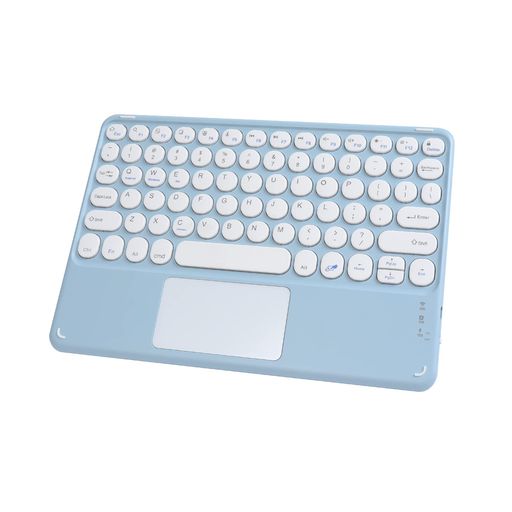 Bluetooth キーボード ipad用 タブレット用 スマホ用 ノートパソコン用キーボード タッチパッド付 USB充電 薄型 小型 コンパクト 可愛い windows/ios/android対応 (青)