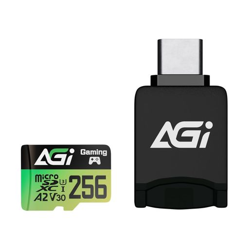 AGI 256GB TF138 マイクロSDカード/CR138 TYPE Cカードリーダー NINTENDO SWITCH動作確認済. MICROSDXC A2 U3 V30 4K UHS-I U3