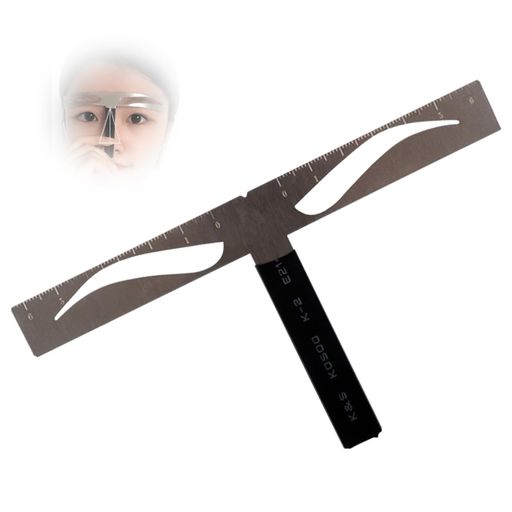 TVETE眉毛テンプレート眉毛ステンシル眉毛メイクツール3点測定メイク眉書き位置測定眉毛を描く眉毛眉描画ツール左右対称眉毛用ルーラー眉プレート化粧道具男女兼用初心者眉用ステンシル