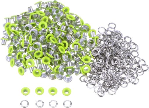 [caak]両面ハトメハトメ玉約200個セット底鋲パーツカバン靴ベルト手芸用品DIY手作り(アップルグリーン内径4.5mm)