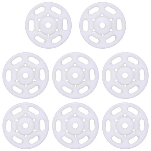 NASKA 樹脂スナップ 15mm 8組入 白 S-15