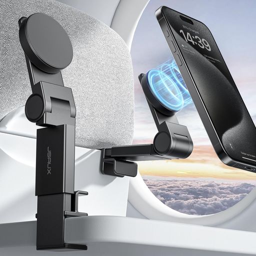 JSAUX MAGSAFE飛行機電話ホルダー 磁気飛行機旅行必需品 360°回転可能飛行機電話ホルダー フライト飛行機電話マウント 旅行の必需品 IPHONE 15 14 PLUS 13 12 PRO MAX MINI & MAGSAFEケース に対応
