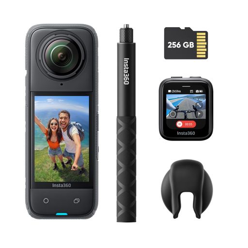 Insta360X4-8K防水360度カメラ、4K広角動画、見えない自撮り棒効果、着脱式レンズガード、135分の連続..