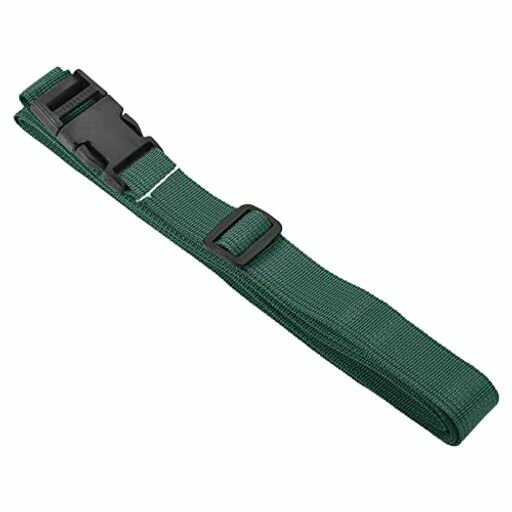 MMETERXITY1個荷物ストラップ-旅行荷物アクセサリー調整可能なスーツケースベルトクイックリリースバックル付き旅行用2Mライトグリーン