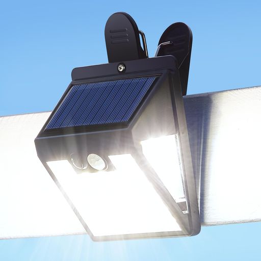 LIFENGSOLER72LEDソーラーライト屋外IP65防水人感センサーライト屋外ソーラー充電クリップ式3面発光600ルーメン超高輝度昼白色6500K3つ感知モード搭載クリップライト自動点灯消灯常夜灯防犯対…