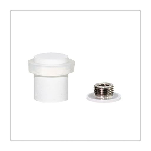 EVI|ドアストッパー|25x27mm|ねじ山ベース|ホワイトナチュラルシリコンラバー|ステンレス鋼|ホワイトラ..