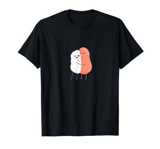 SushiHugカワイイマグロ寿司お互いを抱きしめるマグロ抱きしめる日本人Tシャツ