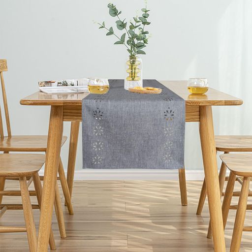 青未了 テーブルランナー 北欧 テーブルセンタークロス 手触りが良い テーブルらんなー table runner テーブルセンター 布 食卓飾り 180 x 35cm グレー