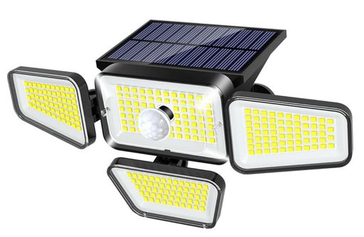 Lights - PTYcrazyソーラーライト屋外防水階段センサーライト極高輝度人感センサー270LED・4面発光360°角度調整可能3つ知能モード防犯自動点灯/消灯ガーデン/壁掛け/庭先/表玄関/駐車場/停電時適用