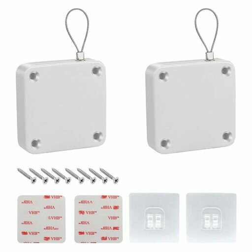 Rakuten - ドアクローザー500g2個セット引き戸クローザードアクローザー室内自動ドアクローザー引き戸自動で閉まる玄関オートロック玄関後付けスライドドアオートクローザー貼り付け両面テープ…