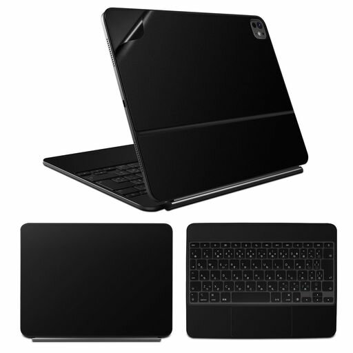 Rakuten - IMMOENUC適合20252024IPadProM5M4(A2836/A2837)MagicKeyboard保護カバー11インチソリッドカラーステッカー、全身ビニールプロテクター、耐久性素材、プレカットデザイン(黒)