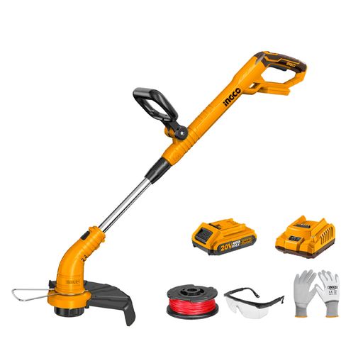 INGCO(インコ)充電式草刈機20V刈込幅300mmコードレス日本語取扱説明書付き(バッテリー・充電器別売り)C..