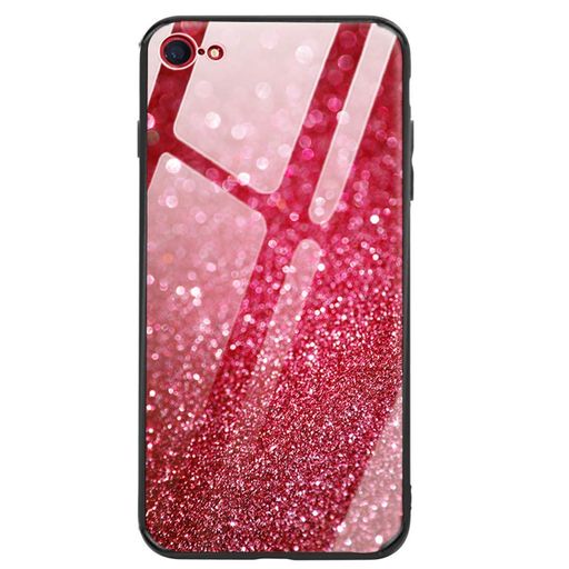 Gandaグラデーション色の強化ガラス携帯電話ケース、保護ケース、iPhoneケース、iPhone用7/7plus/8/8plus/X4H時間高AL鋼化ガラス、補強ガラス、傷防止、耐摩耗、繊細な鏡面、4角落下防止TPU(iPhone