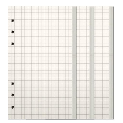 サムコス手帳リフィルシステム手帳リフィルルーズリーフ用バインダー用バイブルA6サイズ方眼ビジネス専用リーフリフィル用紙詰め替え用紙厚型A66穴45枚*3冊