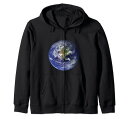 アースプラネット地球北米平球宇宙雲ジップパーカー