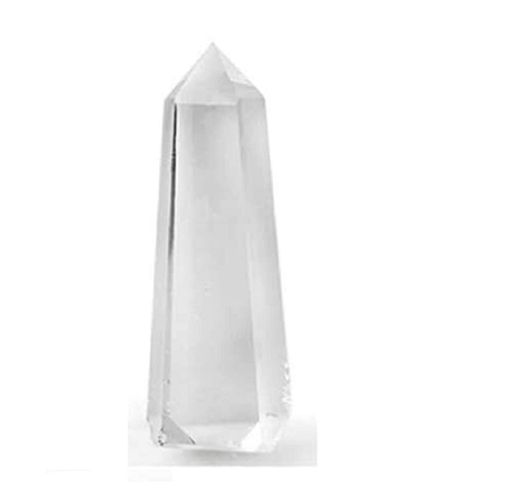 Baccarat - 水晶柱白水晶の柱六角柱水晶の柱クリスタル開運浄化インテリアパワーストーン開運グッズ1本セット(8-9CM)