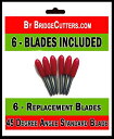 6PackMADEINUSAStandardReplacement45DegreeAngleCuttingBladesCompatiblewithCraftCuttingMachinesBridgeAir