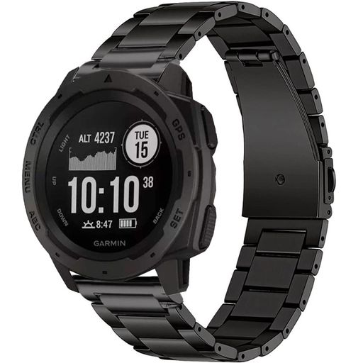 GARTOOバンドGARMININSTINCT/INSTINCT2ソーラーウォッチバンドソリッドステンレススチールメタル交換用リストバンドストラップメンズGARMININSTINCT